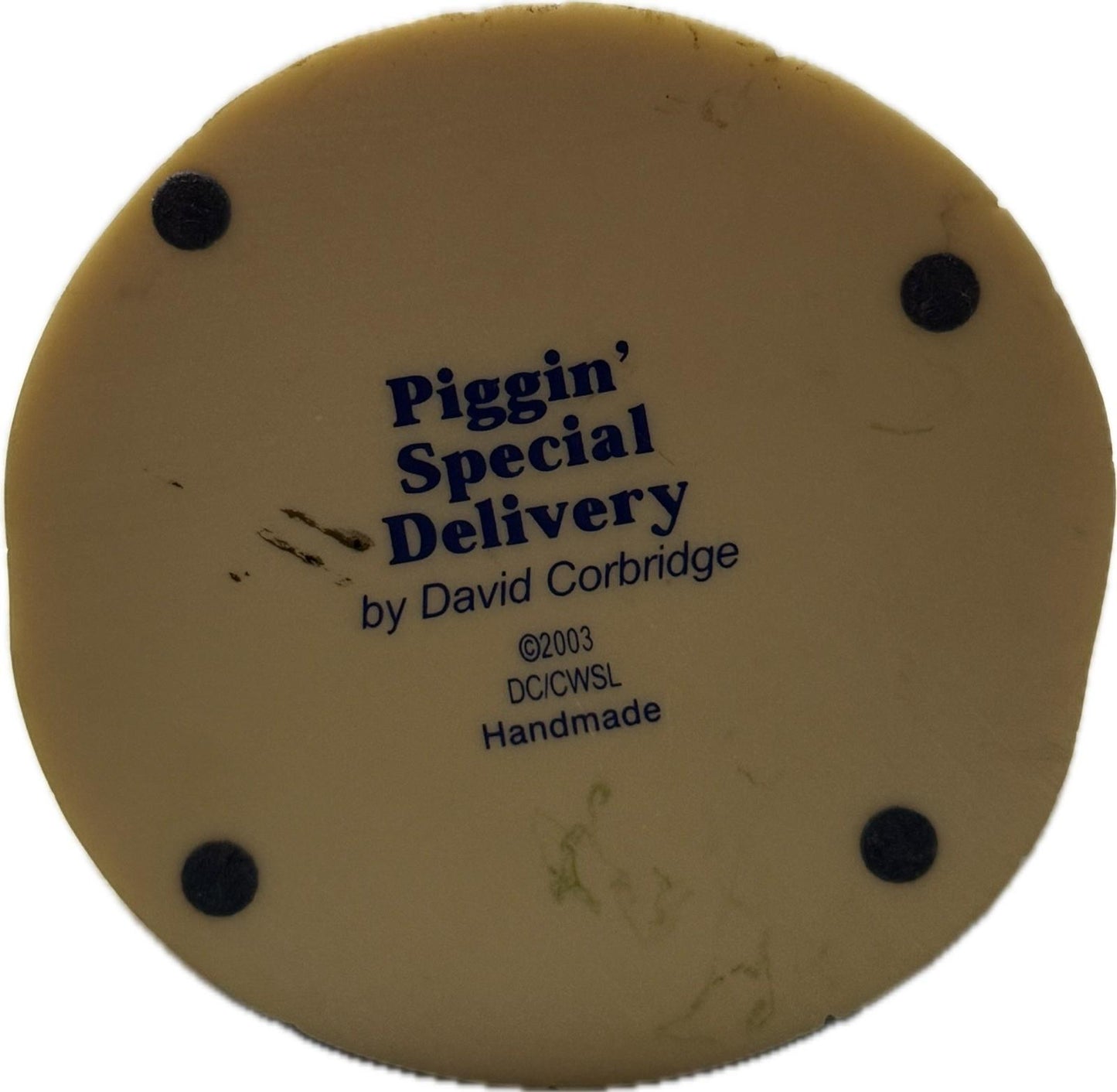 Piggin Special Delivery 2003 David Corbridge Handmade Ceramic Figurine