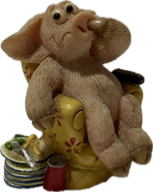 Piggin Sloth 7 Sins 6 of 7 2005 David Corbridge Handmade Ceramic Figurine