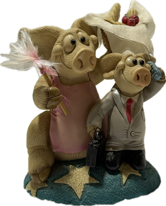 Piggin Domestic Goddess 2001 David Corbridge Ceramic Figurine