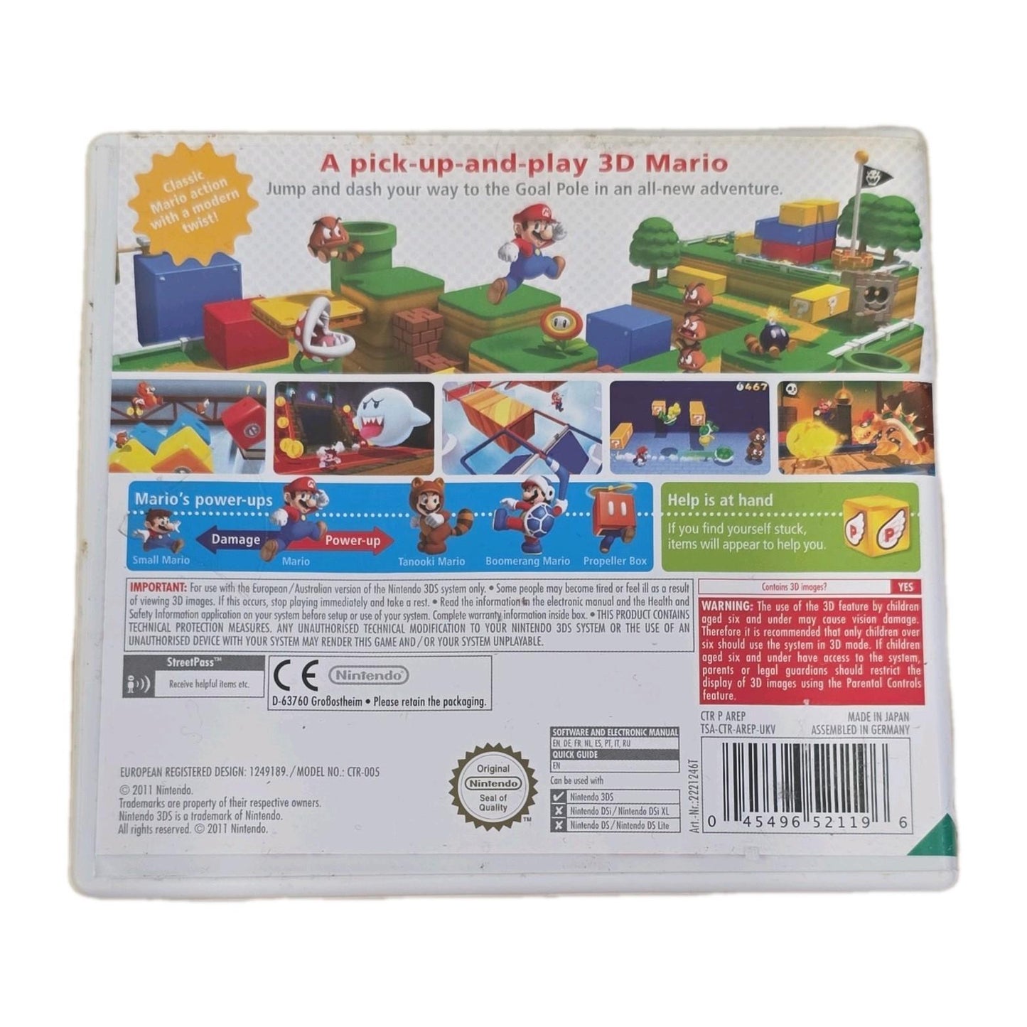 Super Mario 3D Land Nintendo 3DS Game PEGI 3+ Platform