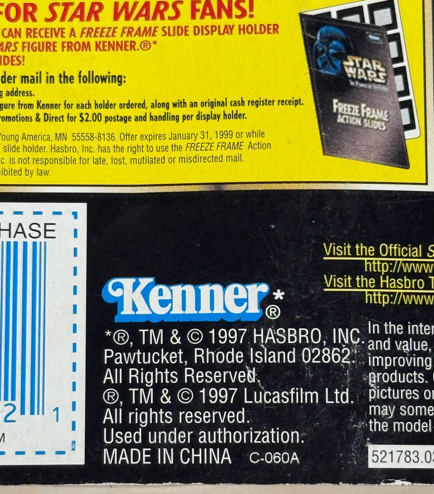 Star Wars POTF Darth Vader Freeze Frame 1997 Kenner MOC Figure