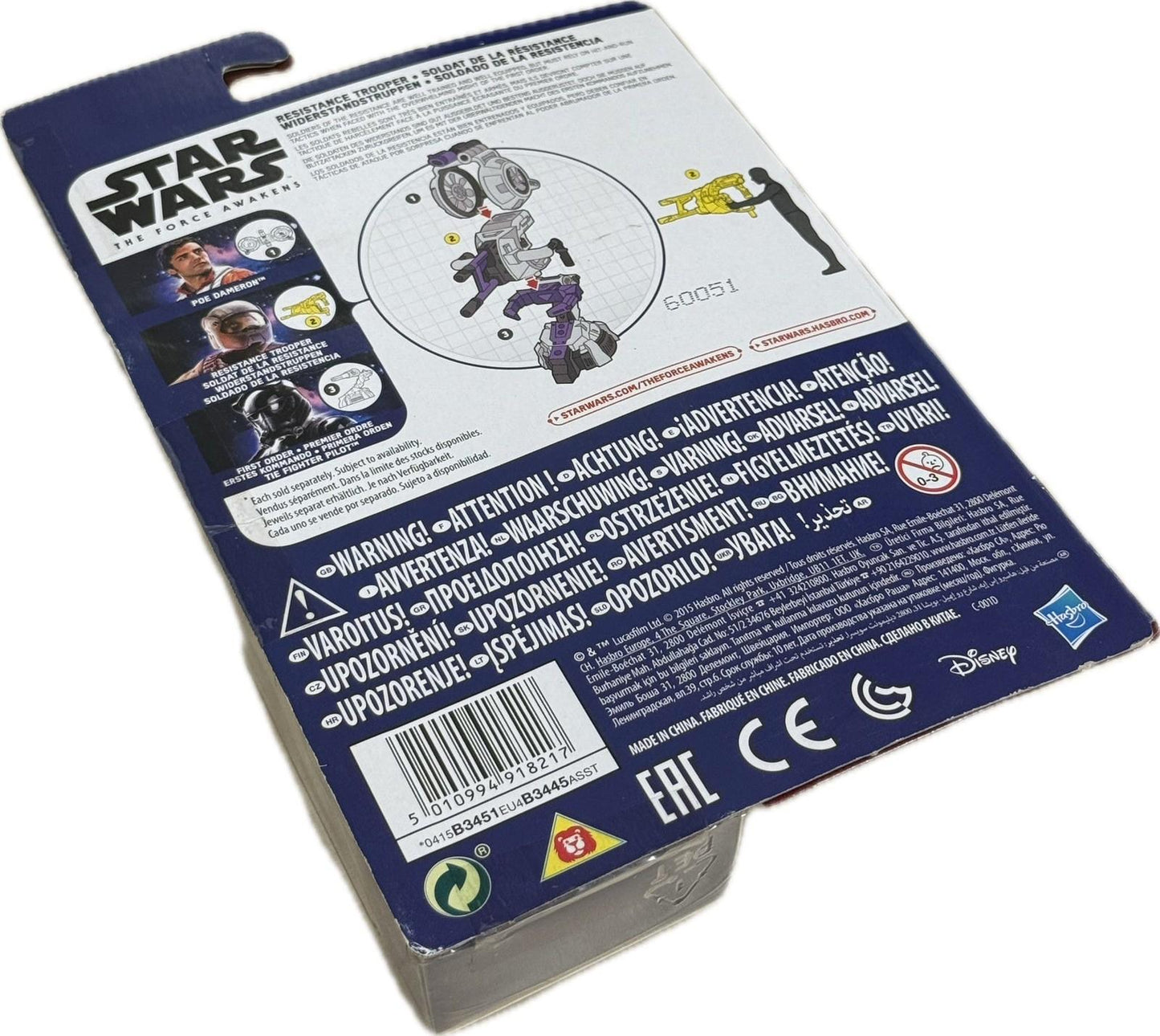 Star Wars Force Awakens Resistance Trooper 3.75" Hasbro 2015 MOC B3451