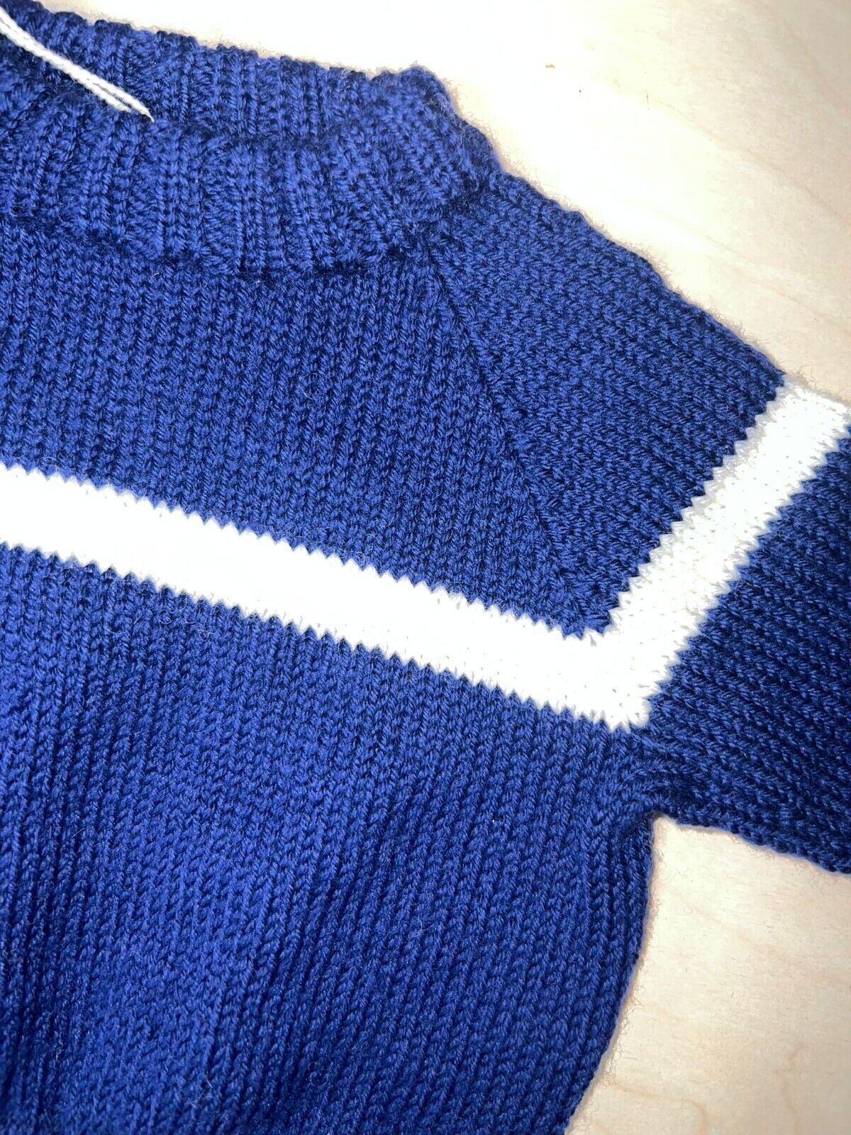 Baby Sweater Blue/White Designer Baby Clothing Fantastic Quality Merino Wool