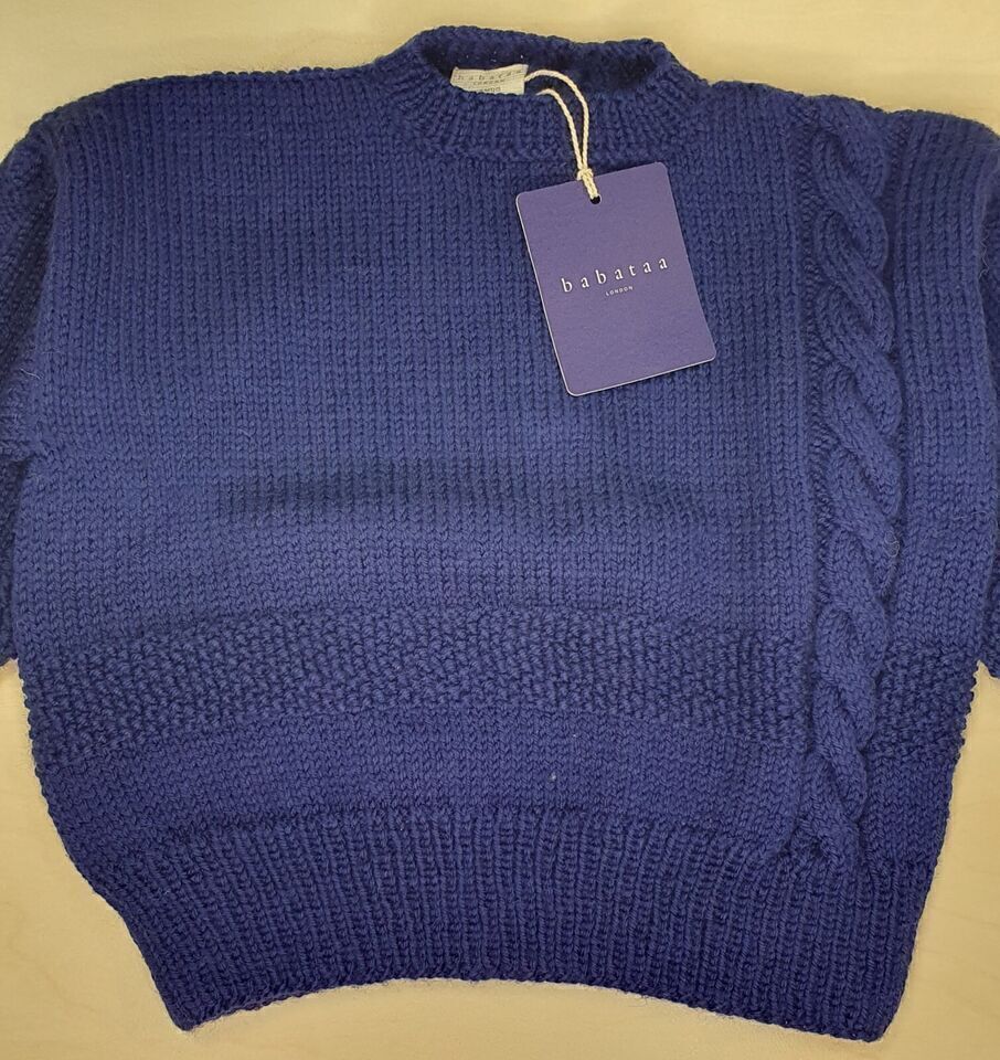 Baby Sweater Navy Designer Baby Clothing Fantastic Quality Merino Wool