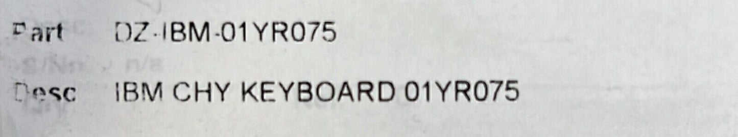 IBM Keyboard 01YR075 Lenovo ThinkPad 13 T460s UK Black