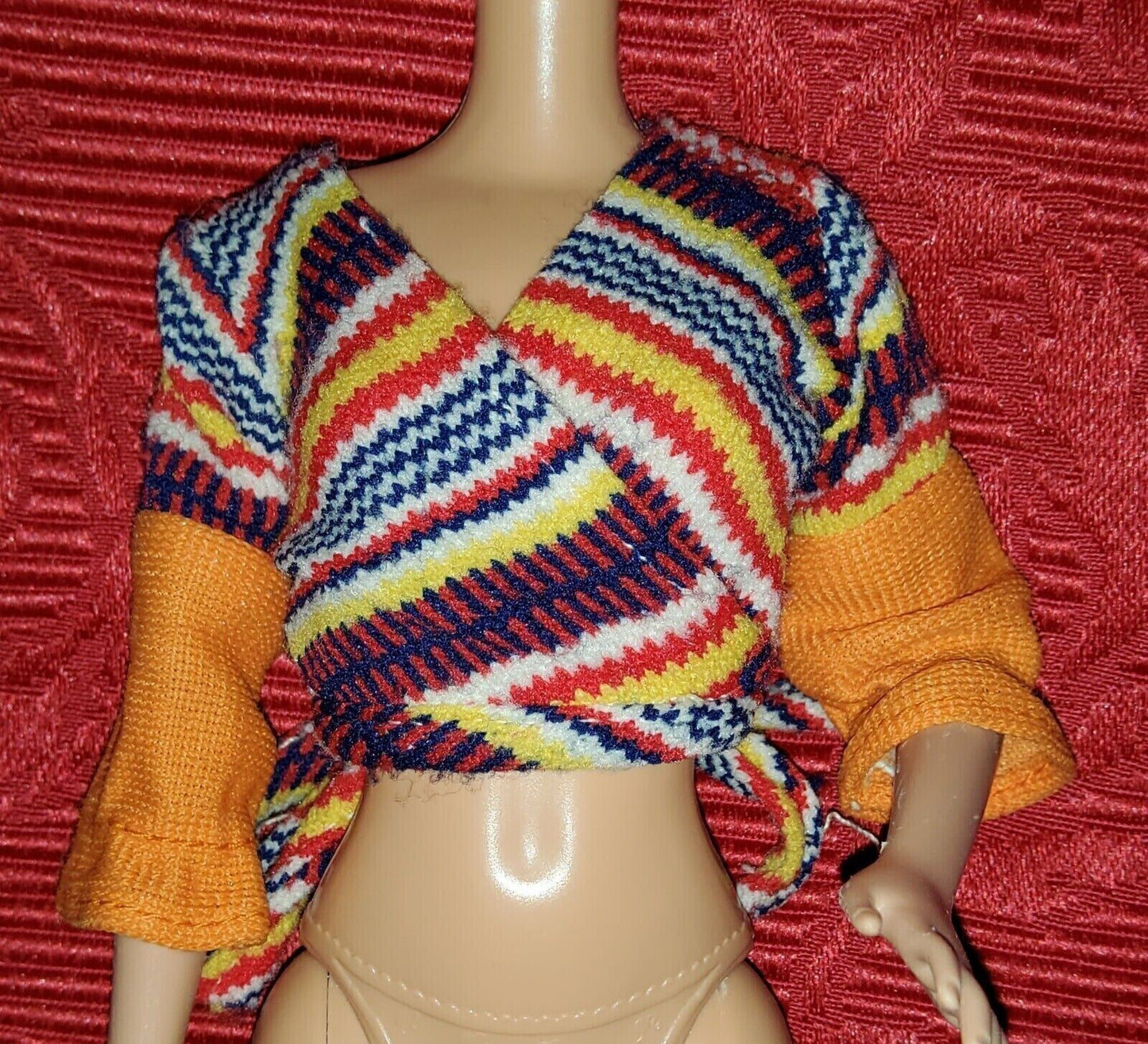 Barbie Doll Top Multicoloured Stripy. MC93 Clothes - 111