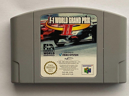 F-1 World Grand Prix Nintendo 64 Game Pak Cartridge Racing