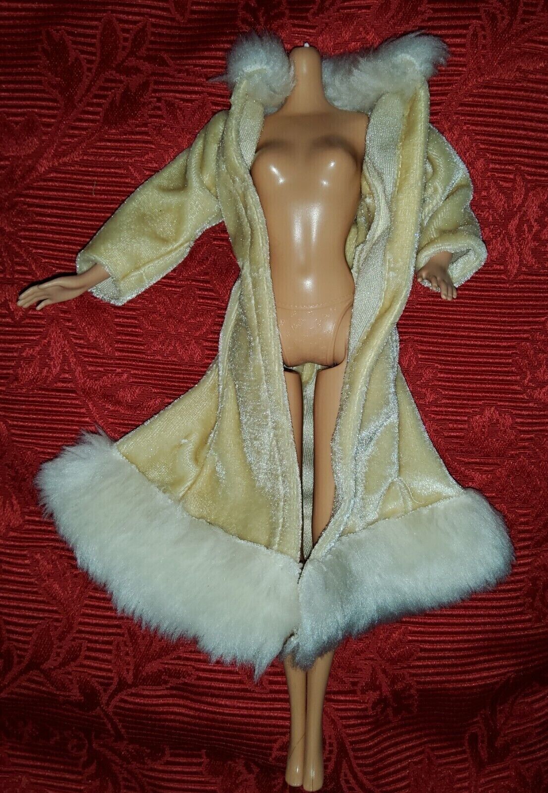 Barbie Doll Jacket Yellow/White MC93 Clothes - 129