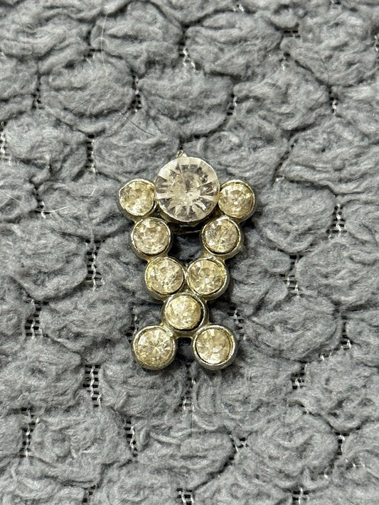 Ladies Silver Coloured Pendant/Brooch Unfinished Costume Jewellery