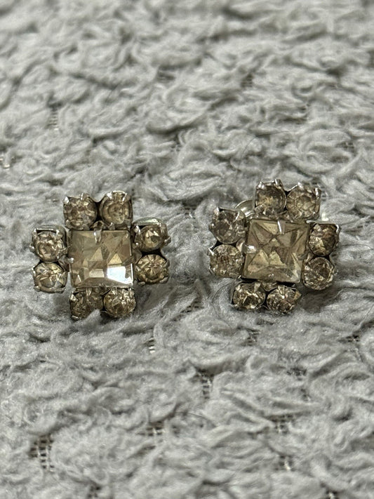 Silver Turn Clip Earrings Costume Jewellery