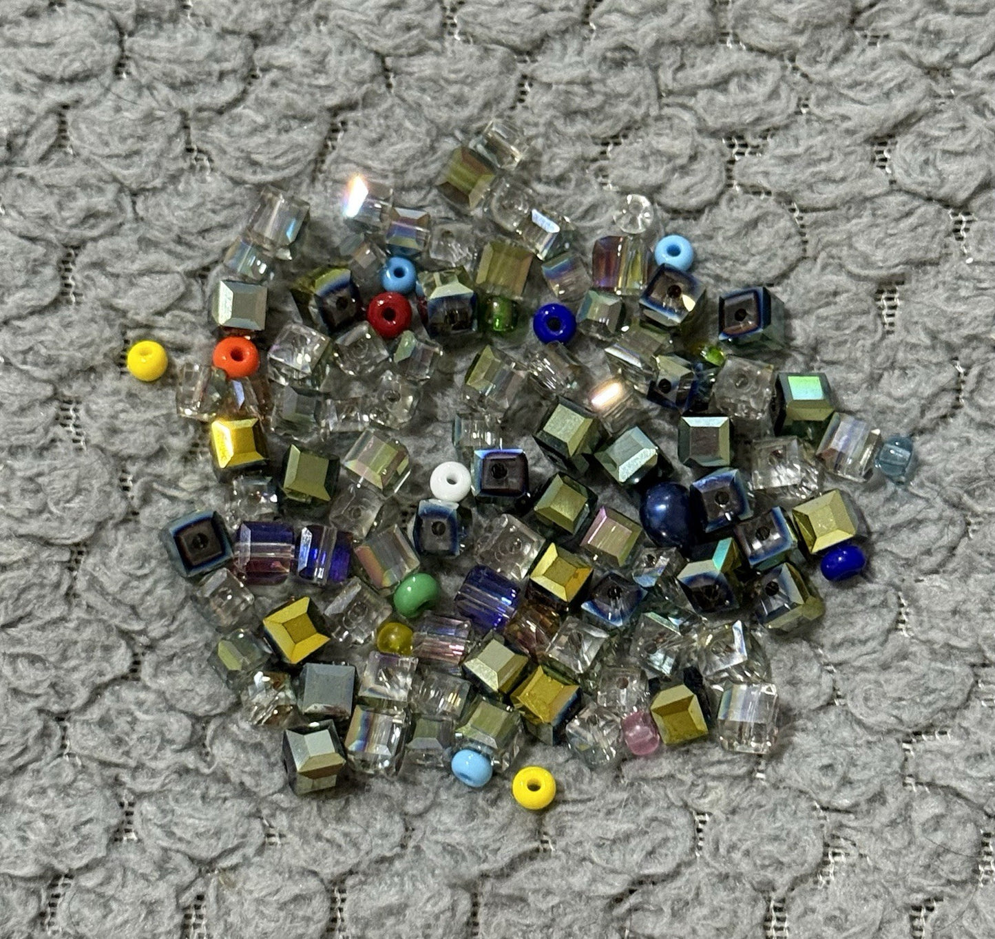 Multicoloured Square & Circle Beads Perfect For Jewellery Making