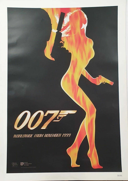 James Bond 007 The World Is Not Enough Vintage Poster A2 Size 1999 Film Memorabilia