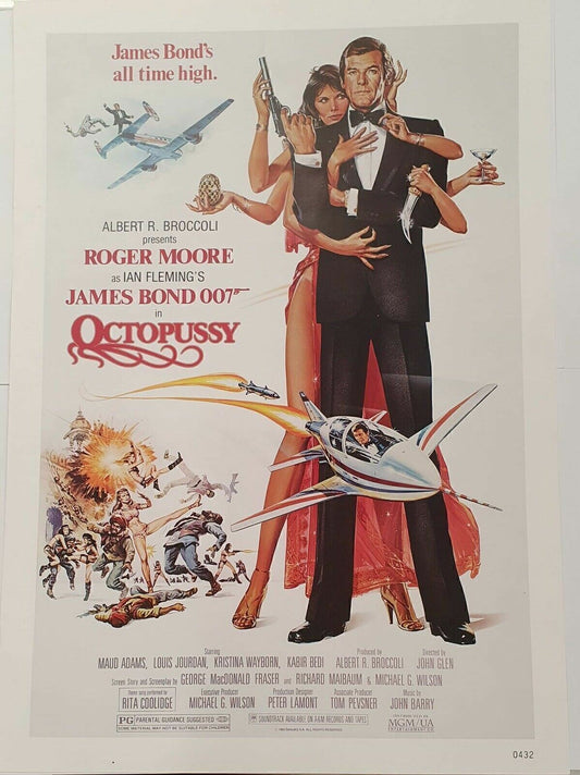 James Bond 007 Octopussy Vintage Poster A2 Size 1983 Film Memorabilia