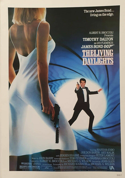 James Bond 007 The Living Daylights Vintage Poster A2 Size 1987 Film Memorabilia