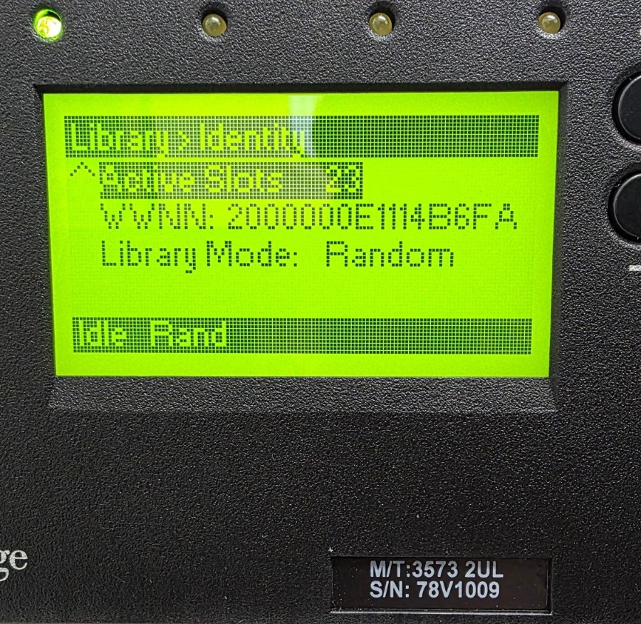 IBM 3573-L2U TS3100 2U Tape Library 24-Slot Data Storage Backup