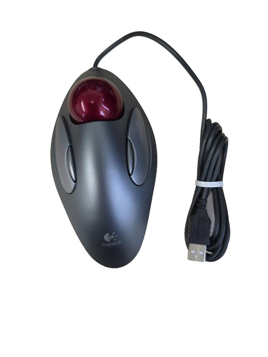 Logitech T-BC21 Trackman Marble Trackball Mouse USB Optical 4-Button