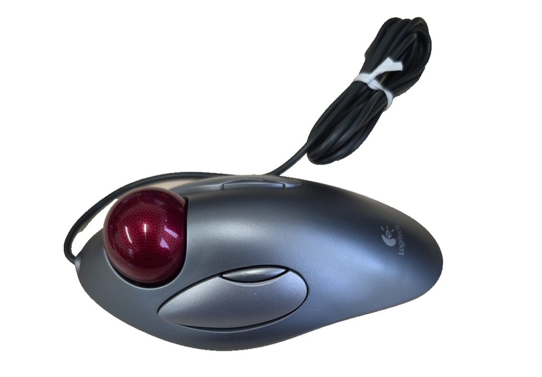 Logitech T-BC21 Trackman Marble Trackball Mouse USB Optical 4-Button