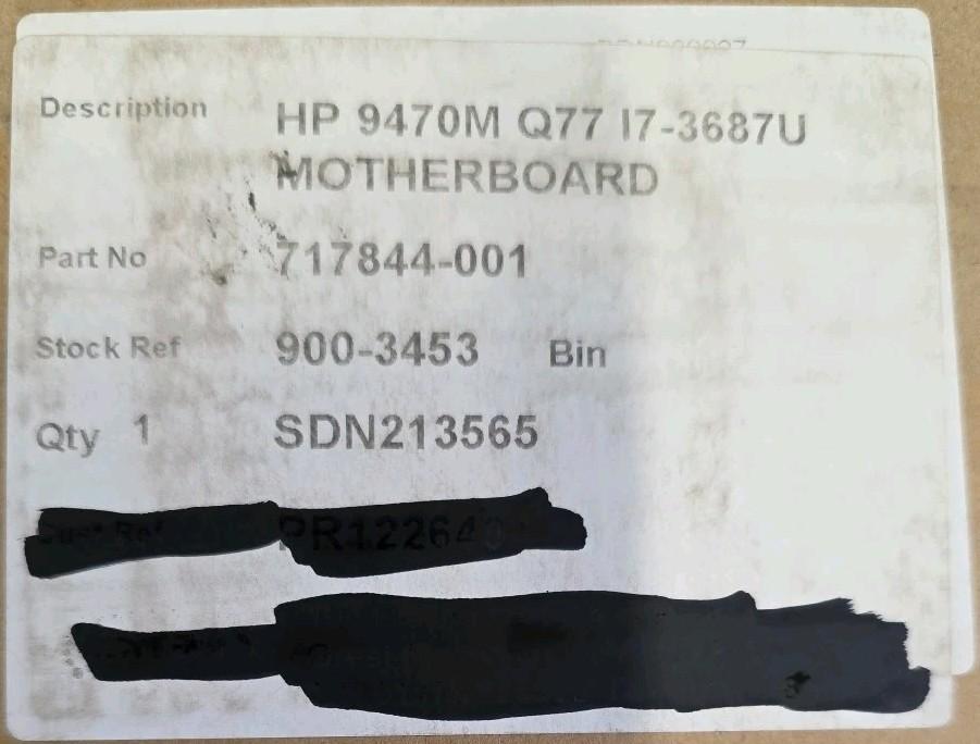 HP Folio 9470m 717844-001 Intel I7-3687U Motherboard Laptop Component