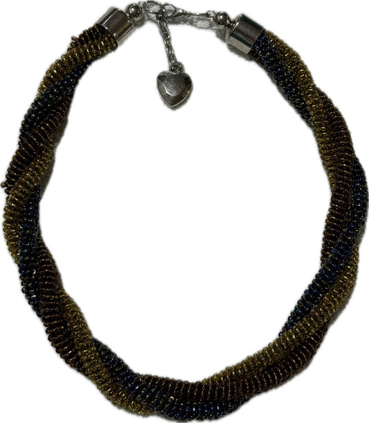 Multicoloured Twisted Chain Necklace Playful Costume Jewellery