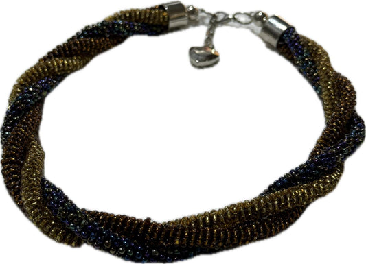 Multicoloured Twisted Chain Necklace Playful Costume Jewellery