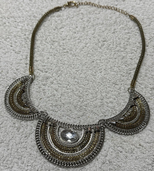 Gold & Silver Chain Necklace Elegant Costume Jewellery