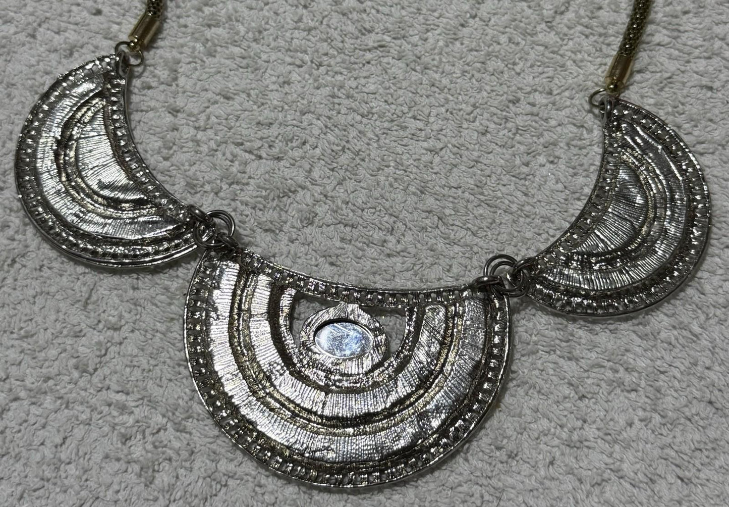 Gold & Silver Chain Necklace Elegant Costume Jewellery