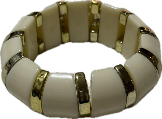 Ladies Bracelet Cream Gold Coloured Costume Jewellery