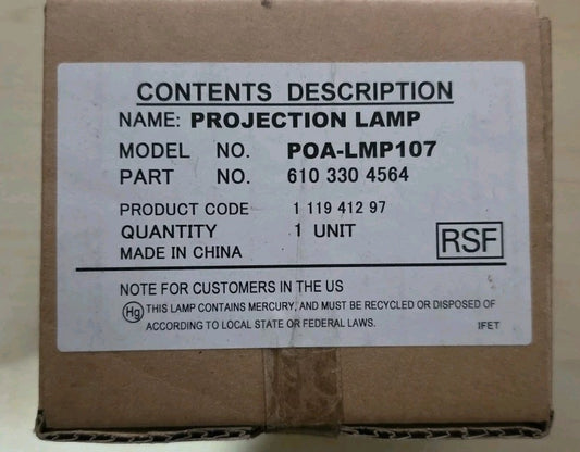 Sanyo Projector Lamp POA-LMP107 610 330 4564 Original Bulb