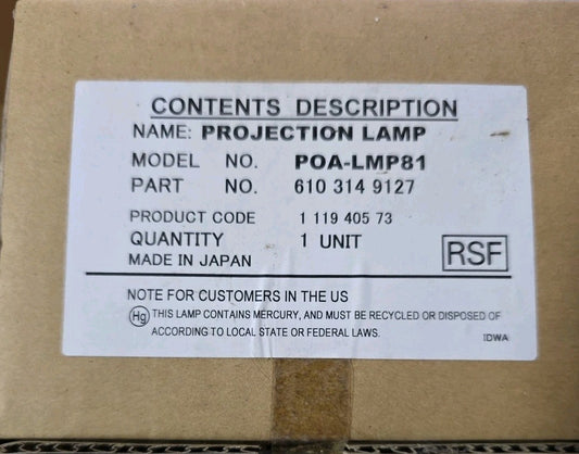 POA-LMP81 Projector Lamp SANYO Eiki Christie Canon Replacement