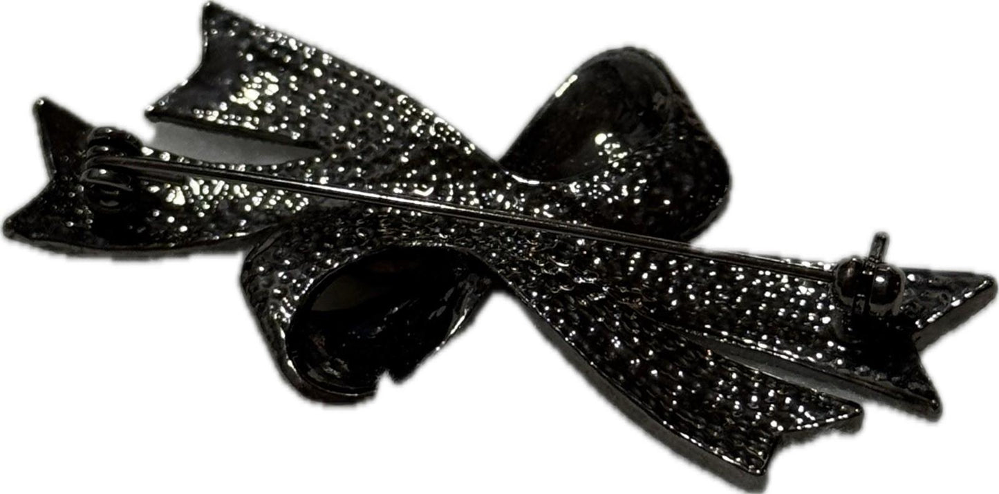 Grey Coloured Brooch Pin Costume Jewellery Elegant Accessory