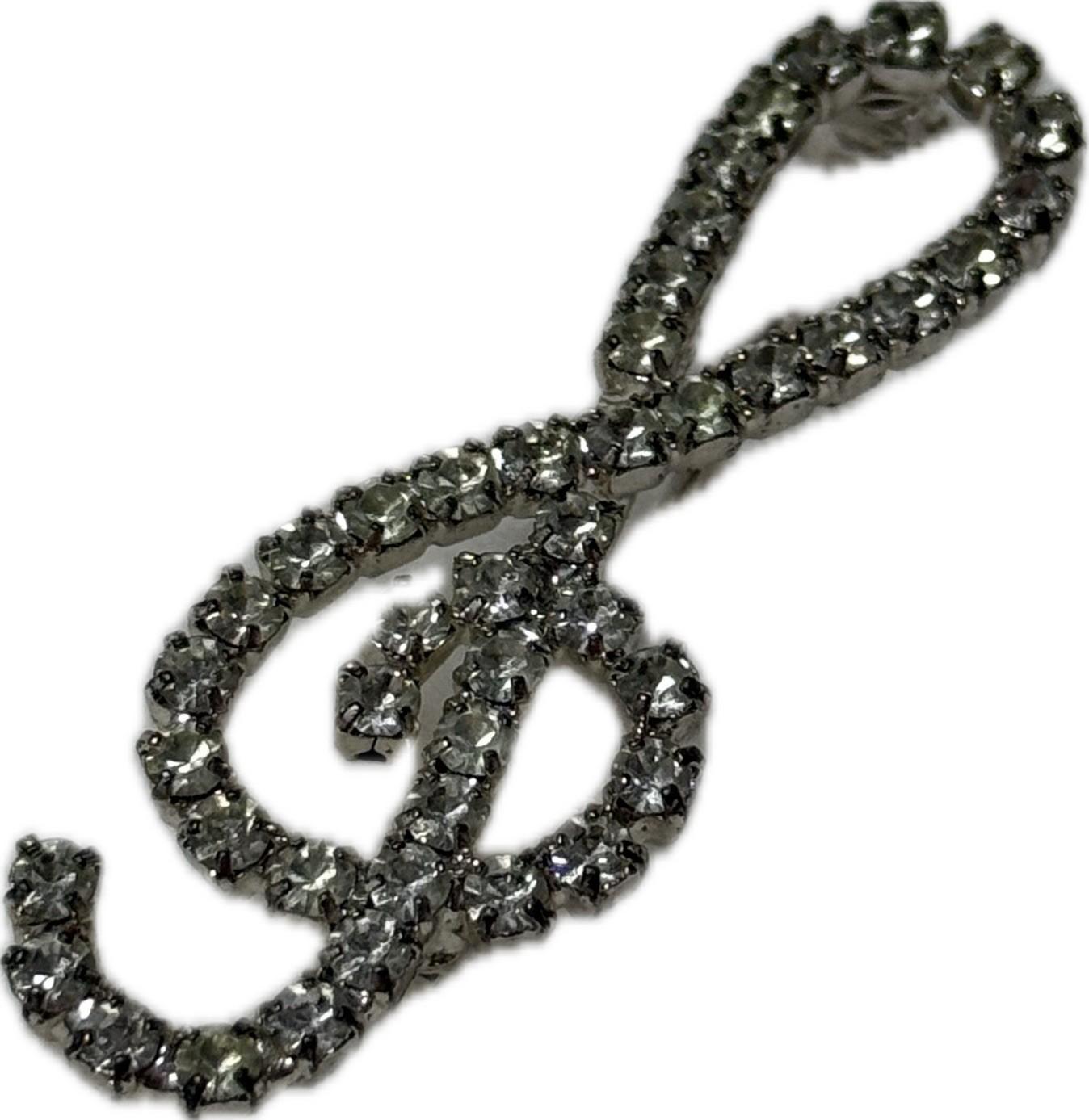 Silver Coloured Brooch Pin Costume Jewellery Elegant Accessory