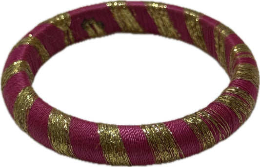Pink & Gold Bangle Bracelet Costume Jewellery
