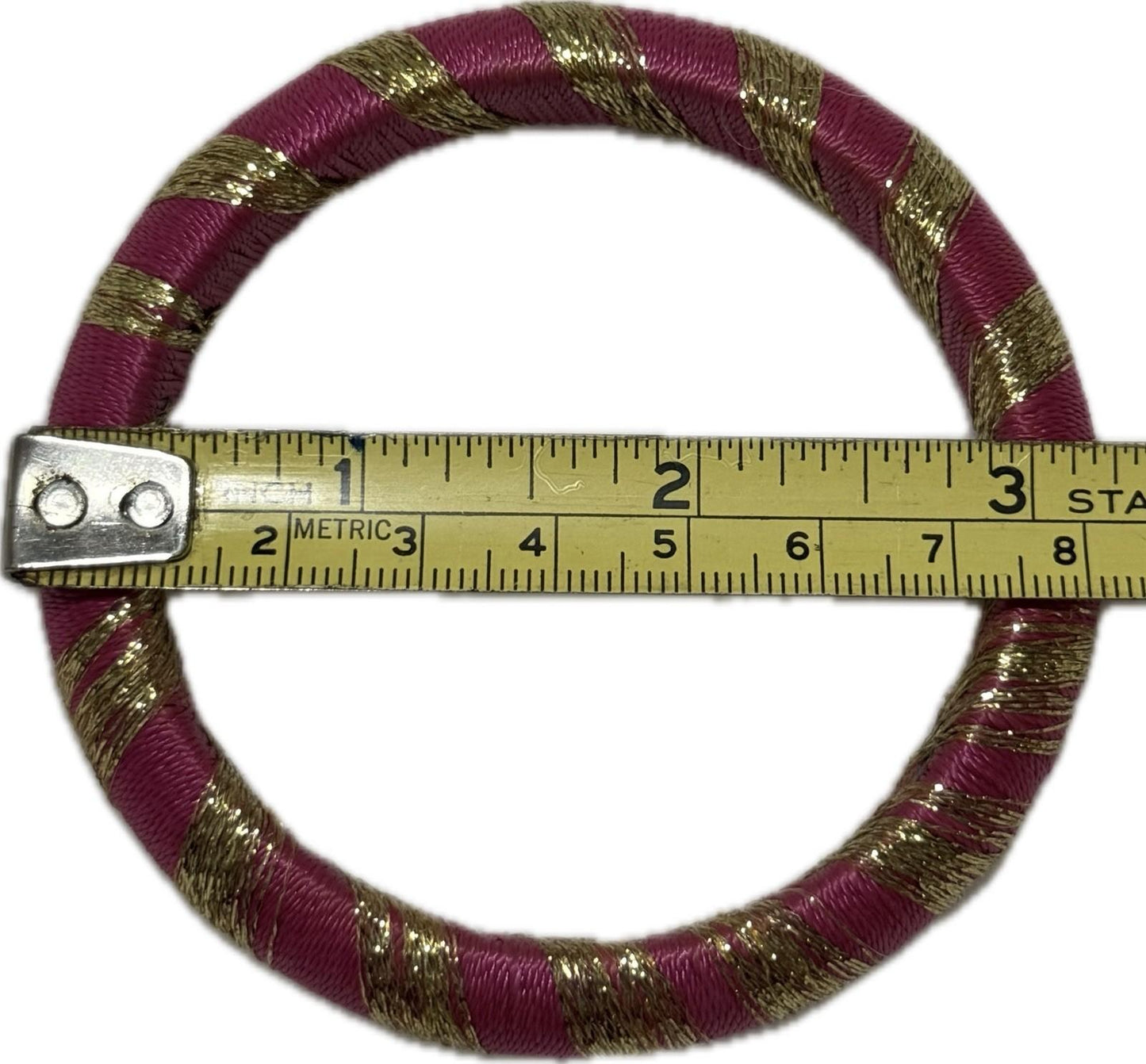 Pink & Gold Bangle Bracelet Costume Jewellery