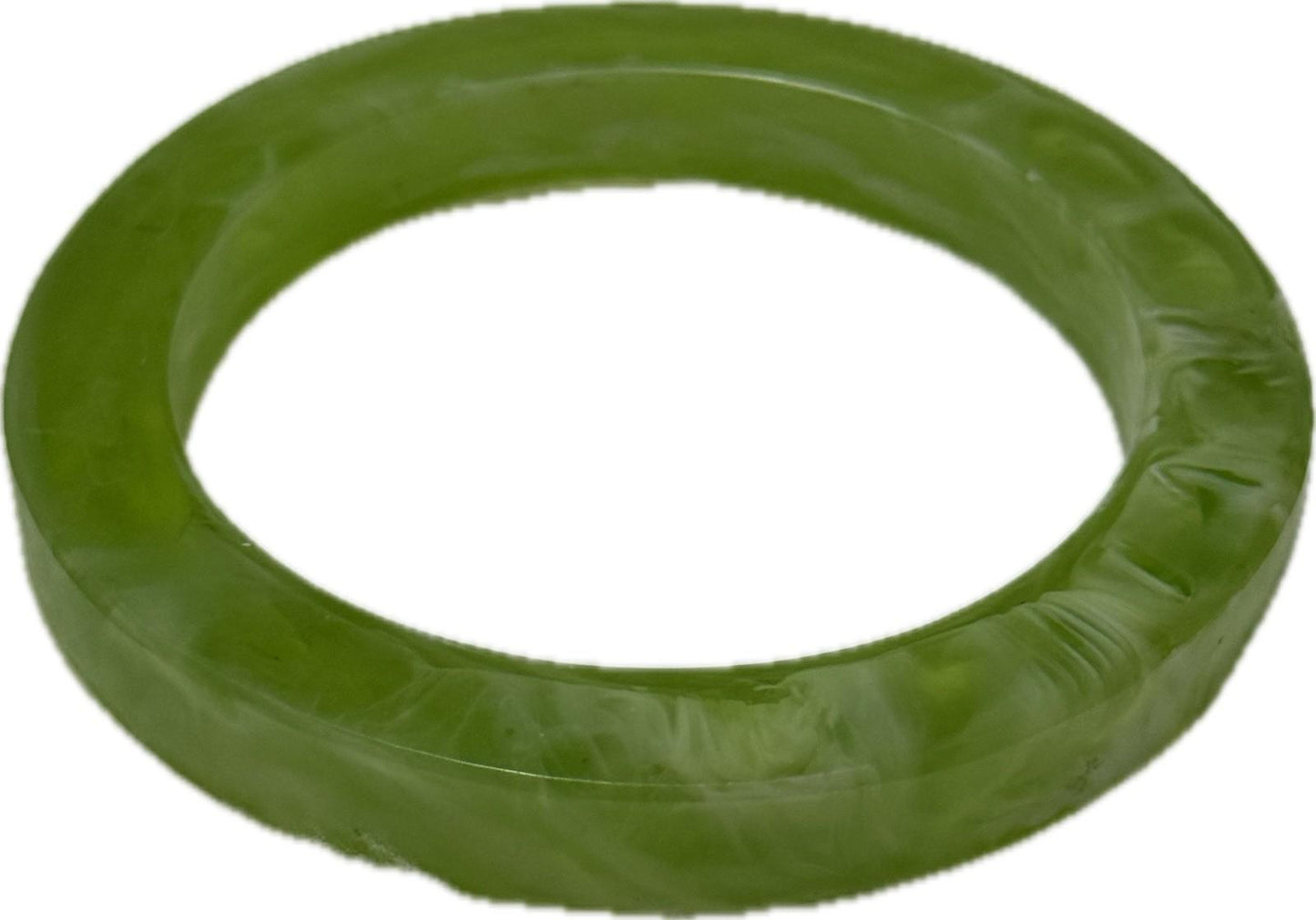 Green & White Bangle Bracelet Costume Jewellery