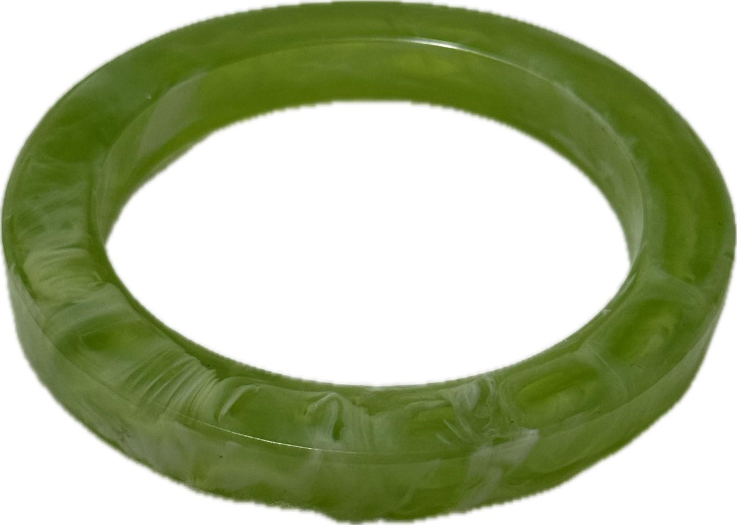 Green & White Bangle Bracelet Costume Jewellery