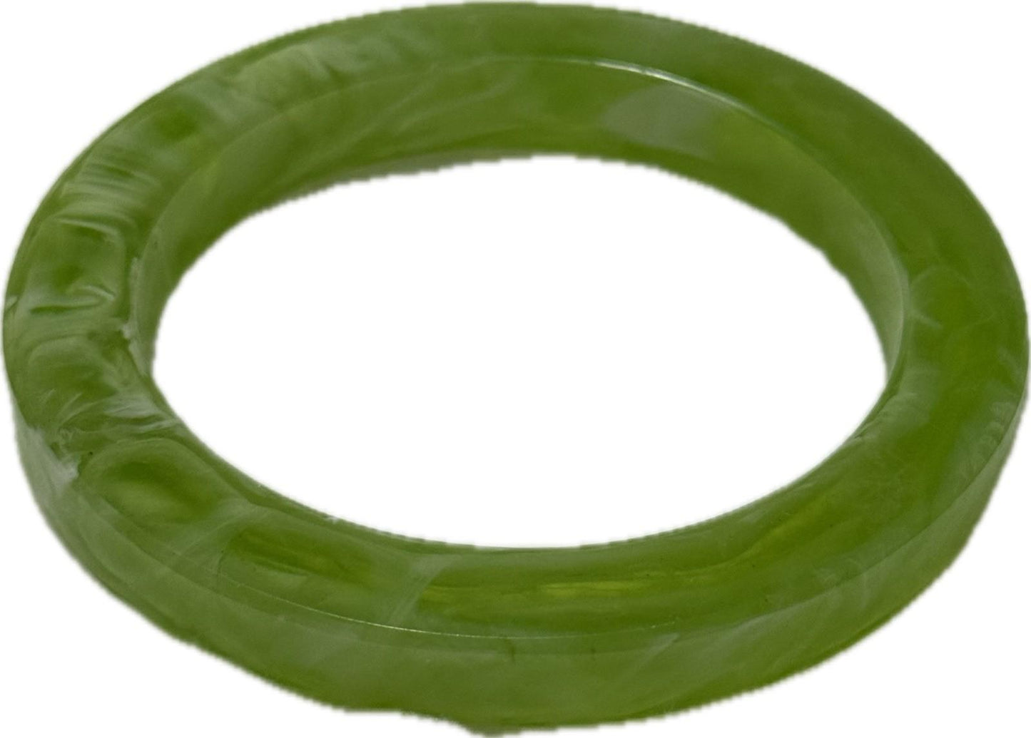 Green & White Bangle Bracelet Costume Jewellery