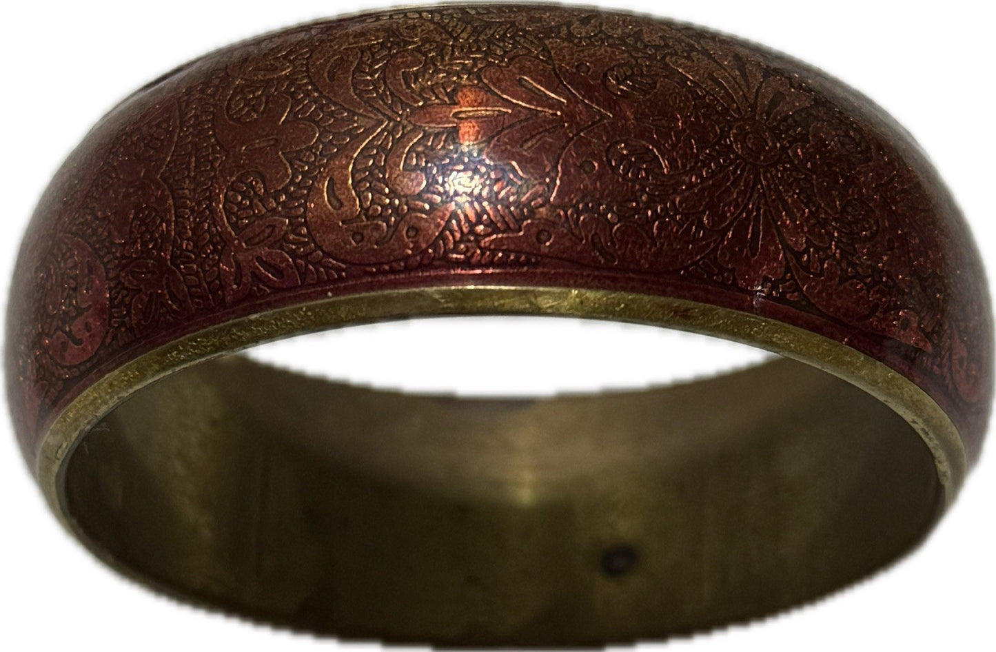 Red Gold Patterned Bangle Bracelet Costume Jewellery
