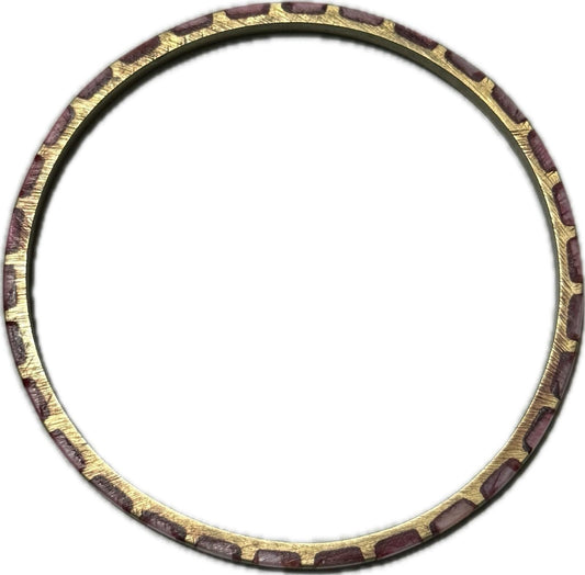 Pink Gold Red Bangle Bracelet Patterned Costume Jewellery