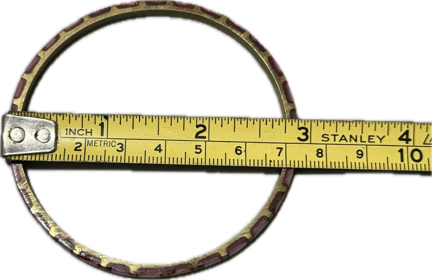 Pink Gold Red Bangle Bracelet Patterned Costume Jewellery