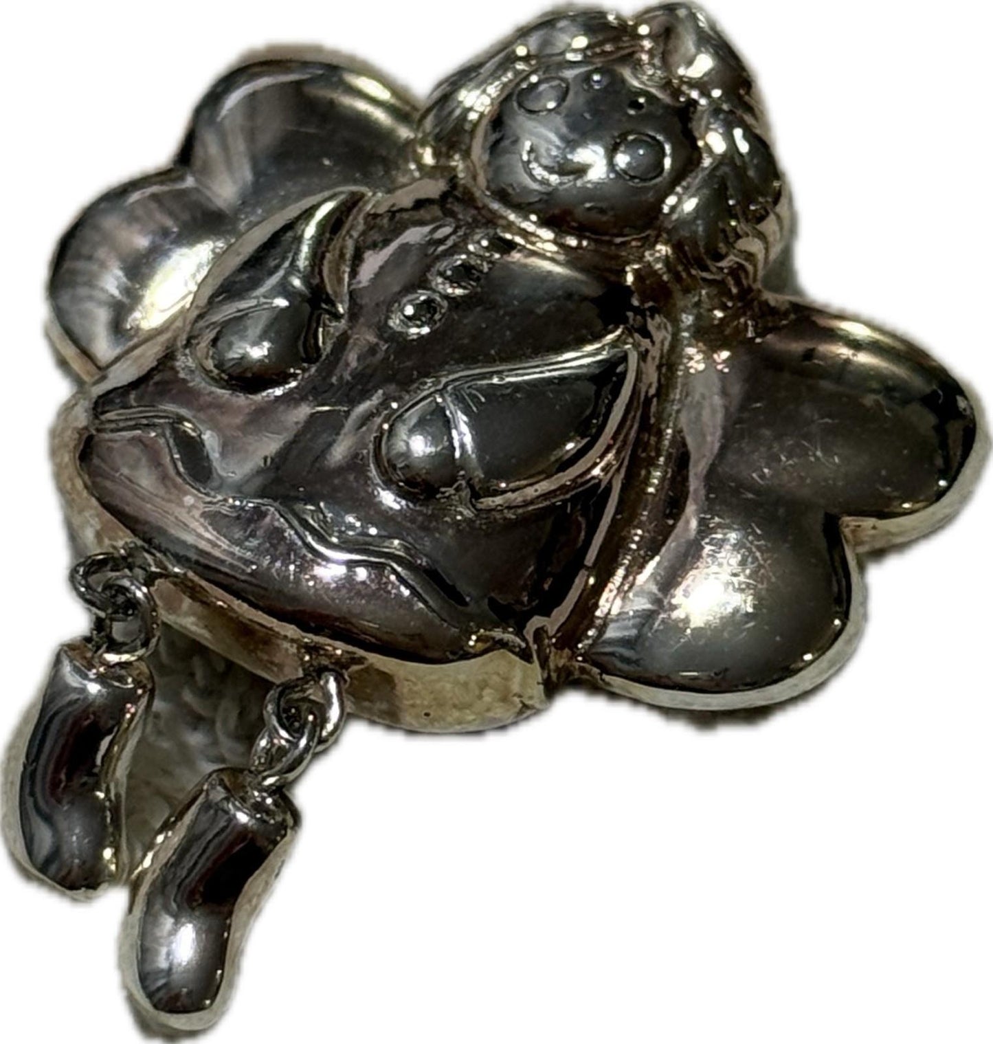 Silver Angel Brooch Pin Costume Jewellery