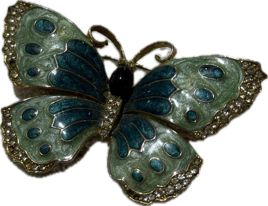 Multicoloured Butterfly Brooch Pin Costume Jewellery