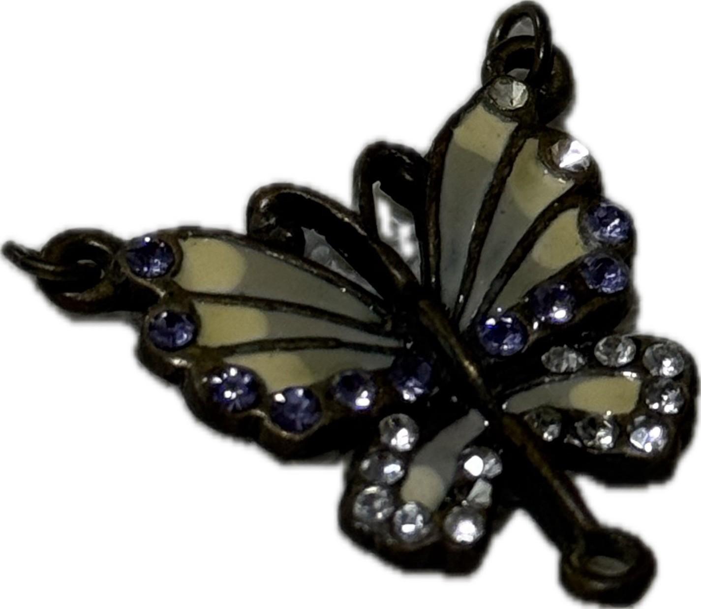 Multicoloured Butterfly Pendant Playful Costume Jewellery