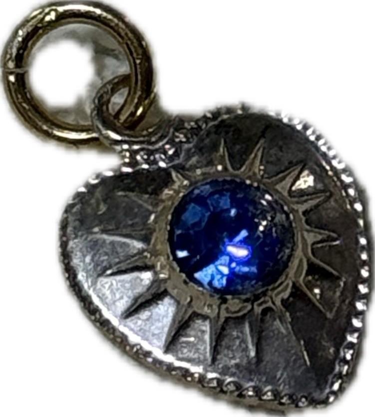 Silver & Blue Heart Pendant Costume Jewellery