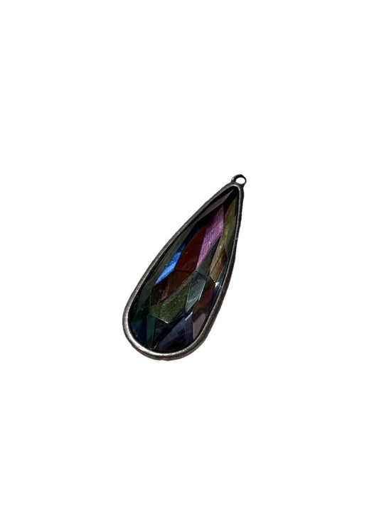 Multicoloured Tear Drop Pendant Costume Jewellery