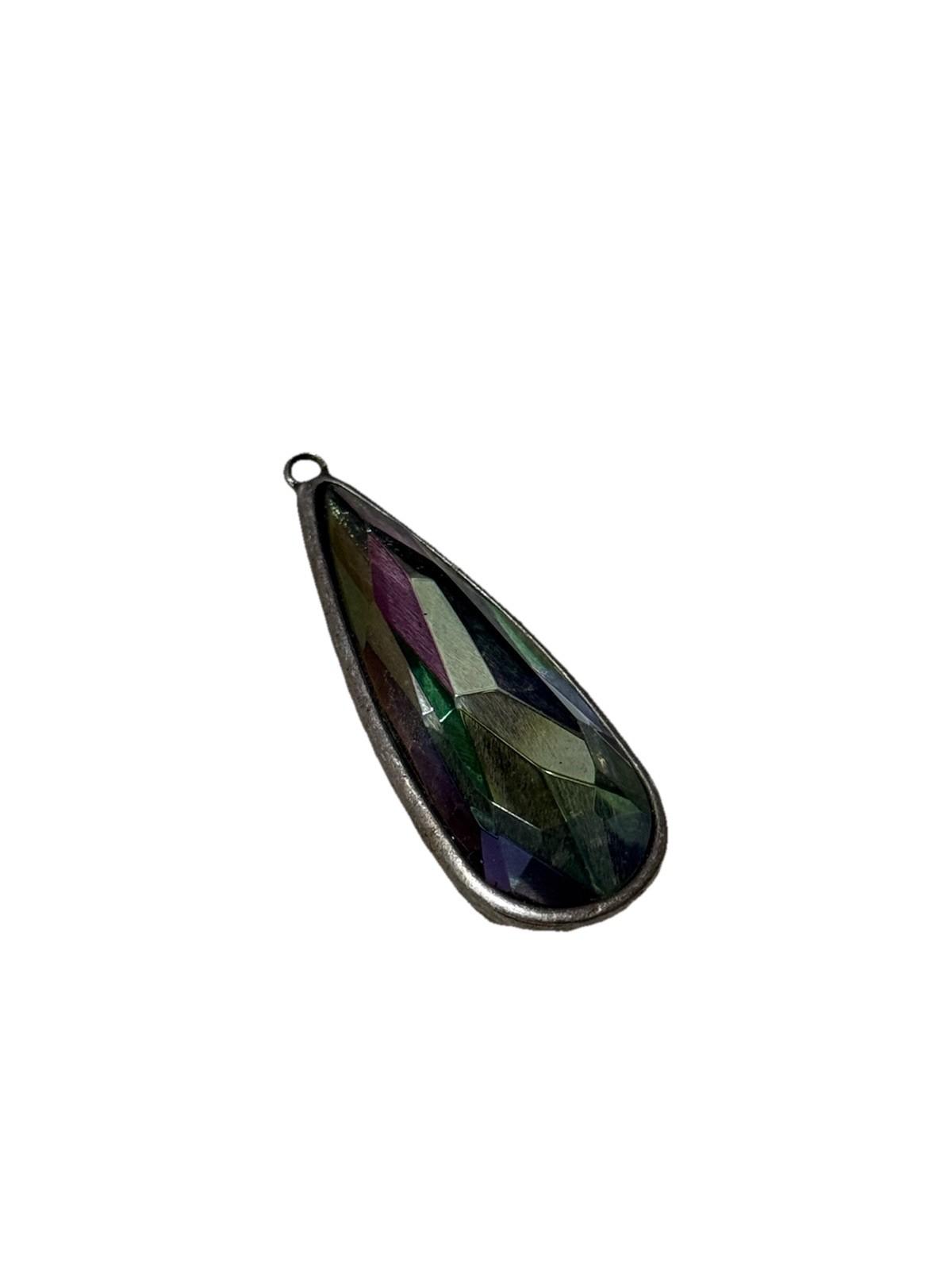 Multicoloured Tear Drop Pendant Costume Jewellery
